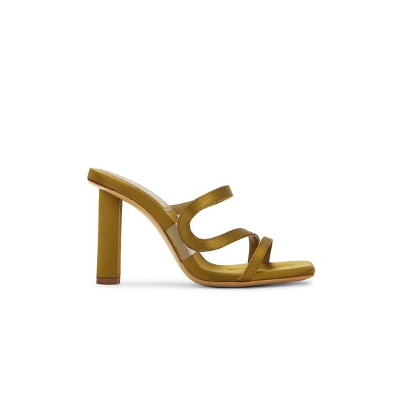Ilio Smeraldo X Maeve Reilly Green Leather Strappy Mule Size 9 - Picture 1 of 6